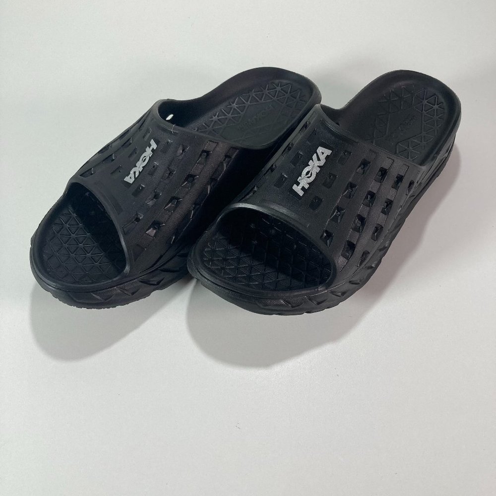 Hoka One One Ora Recovery Men's Black Slide Sandals - Size 10M